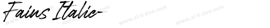 Fains Italic字体转换